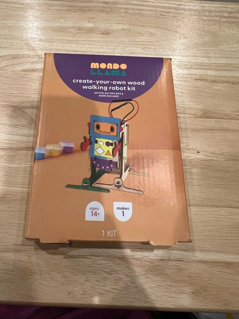 🤖 Mondo Llama Create-Your-Own Wood Walking Robot Kit | Multicolor | NEW 🤖